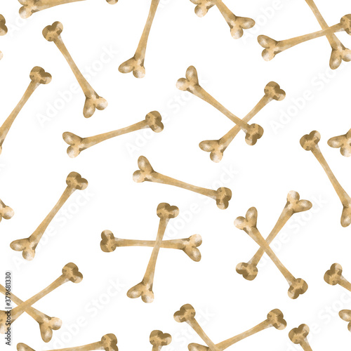 Funny bones seamless pattern. Day of the dead texture