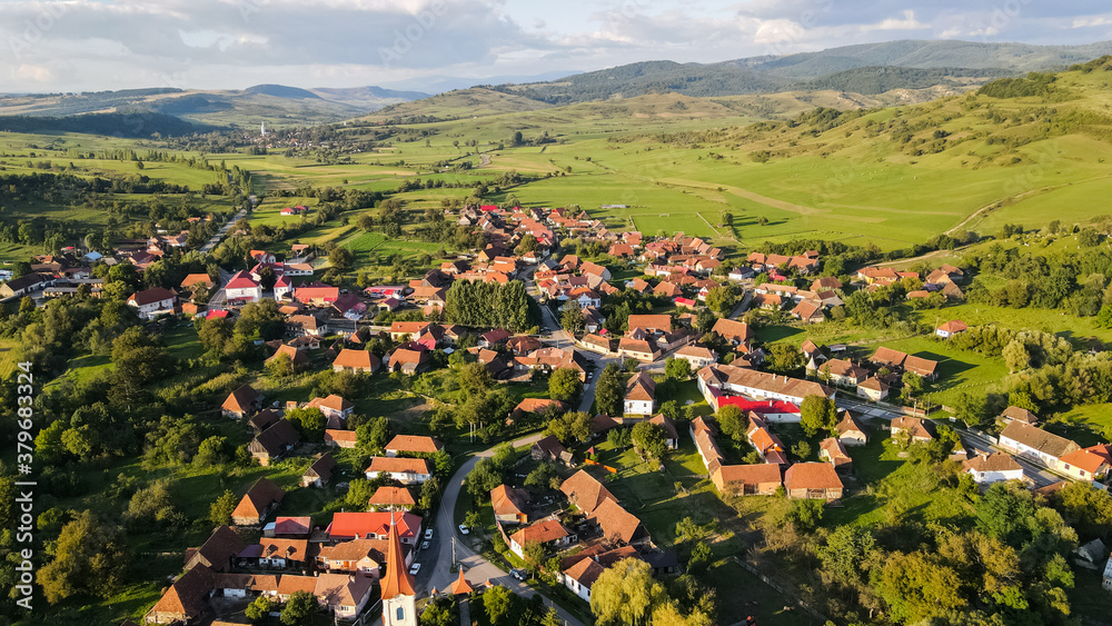 Aerial view of rural Romania