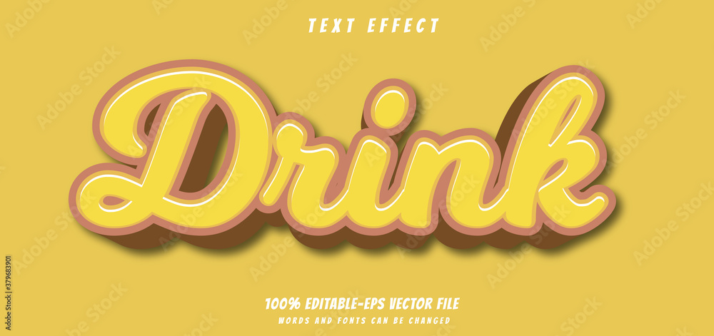 text effect editable vector file text design vector