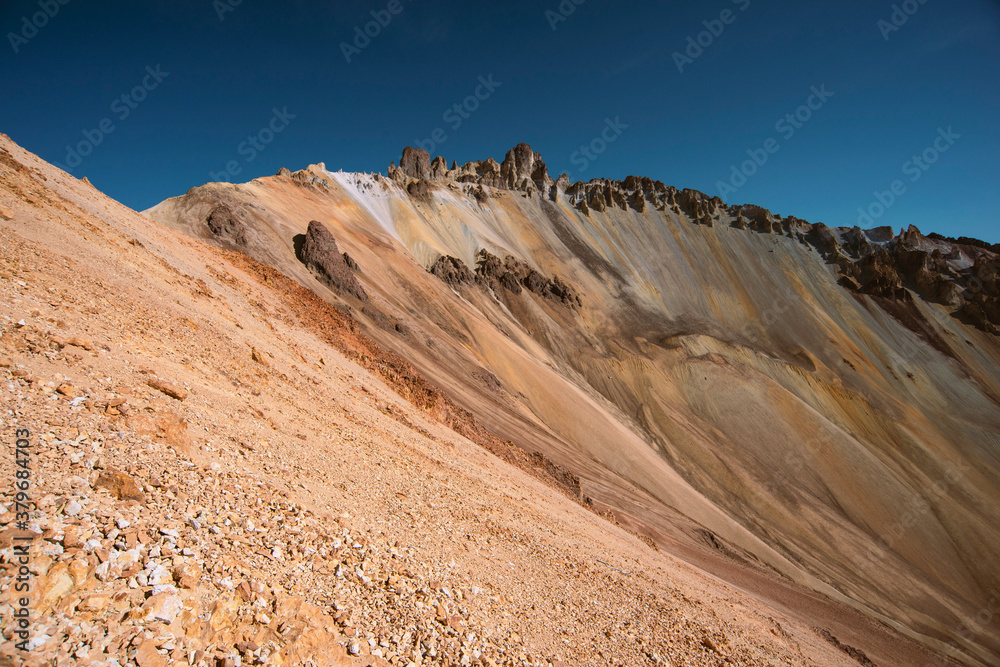 Naklejka premium volcano crater erosion