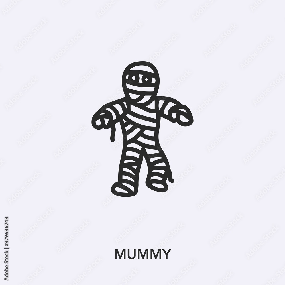 mummy icon vector sign symbol