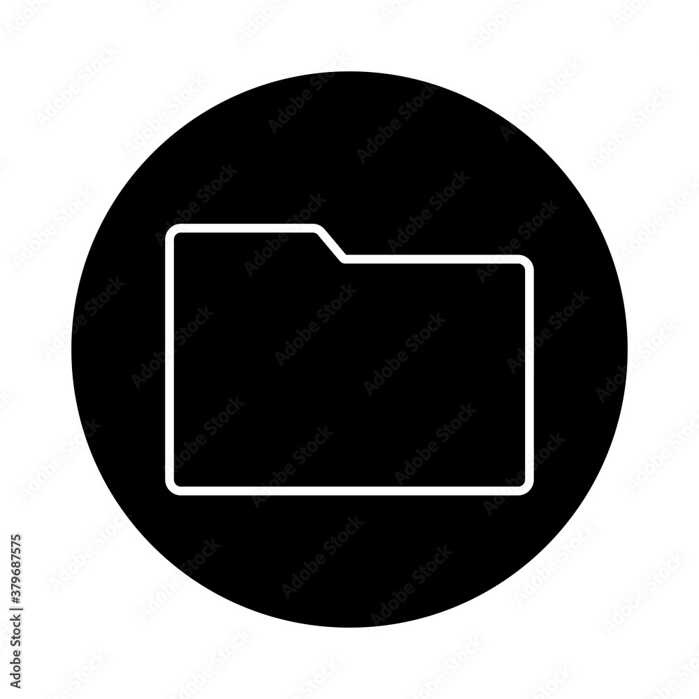 Flat folder icon flat bubble design. Flat folder icon flat bubble design.
