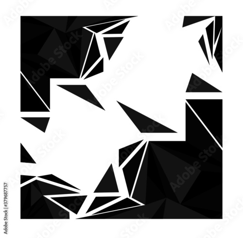 vector geometric polygonal abstract background with triangles.