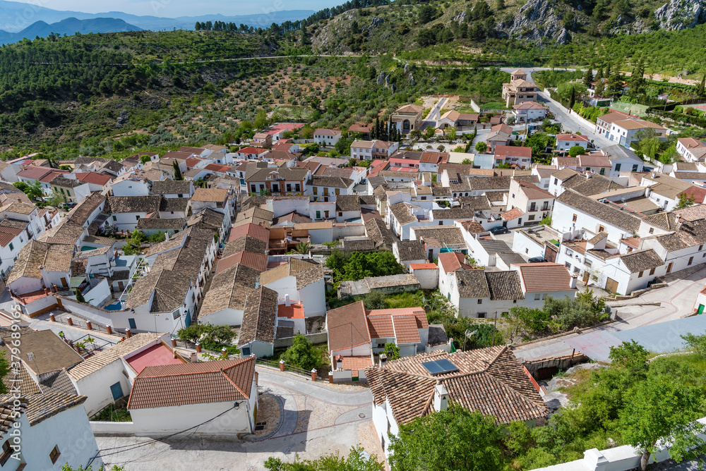 view of the town of Moclín from the castle