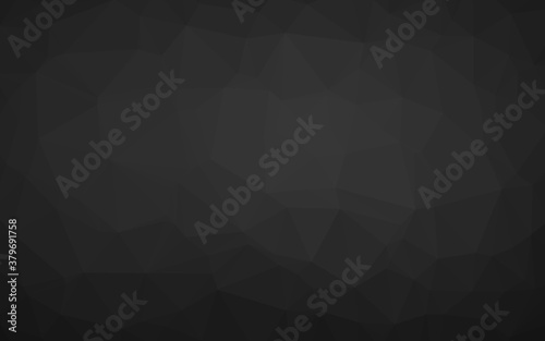 Dark Black vector polygonal pattern. A sample with polygonal shapes. Triangular pattern for your business design.