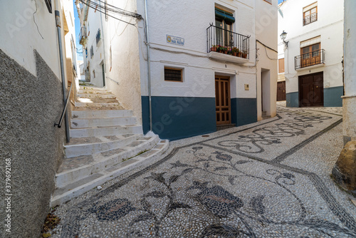 cobbled street in Alhama de Granada, Spain	 photo