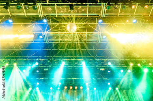 lighting structure at the stage