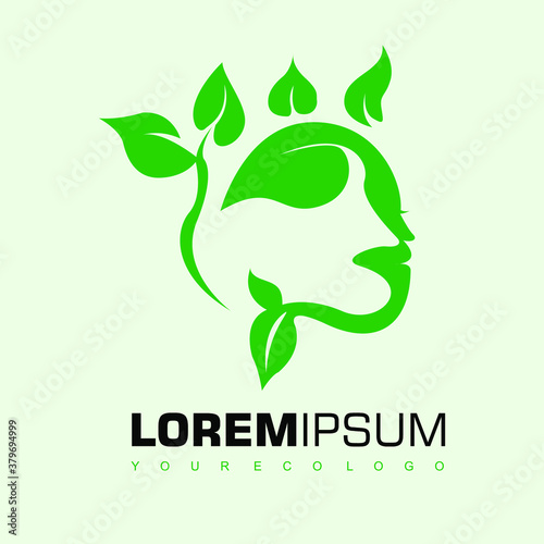 Vector set of abstract green logo design templates - emblems for holistic medicine centers, yoga classes, natural and organic food products and packaging - circles made with leaves and flowers