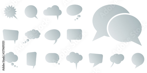different speech bubbles collection