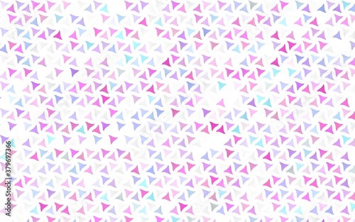 Light Pink, Blue vector seamless layout with lines, triangles. Illustration with set of colorful triangles. Trendy design for wallpaper, fabric makers.