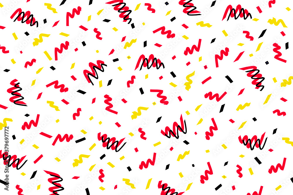 Memphis style pattern of colorful abstract geometric curvy shapes. Seamless bright colors vector, trendy hipster vector for postcards, poster, banner or wallpaper background Memphis style pattern of colorful abstract geometric curvy shapes. Seamless bright colors vector, trendy hipster vector for postcards, poster, banner or wallpaper background
