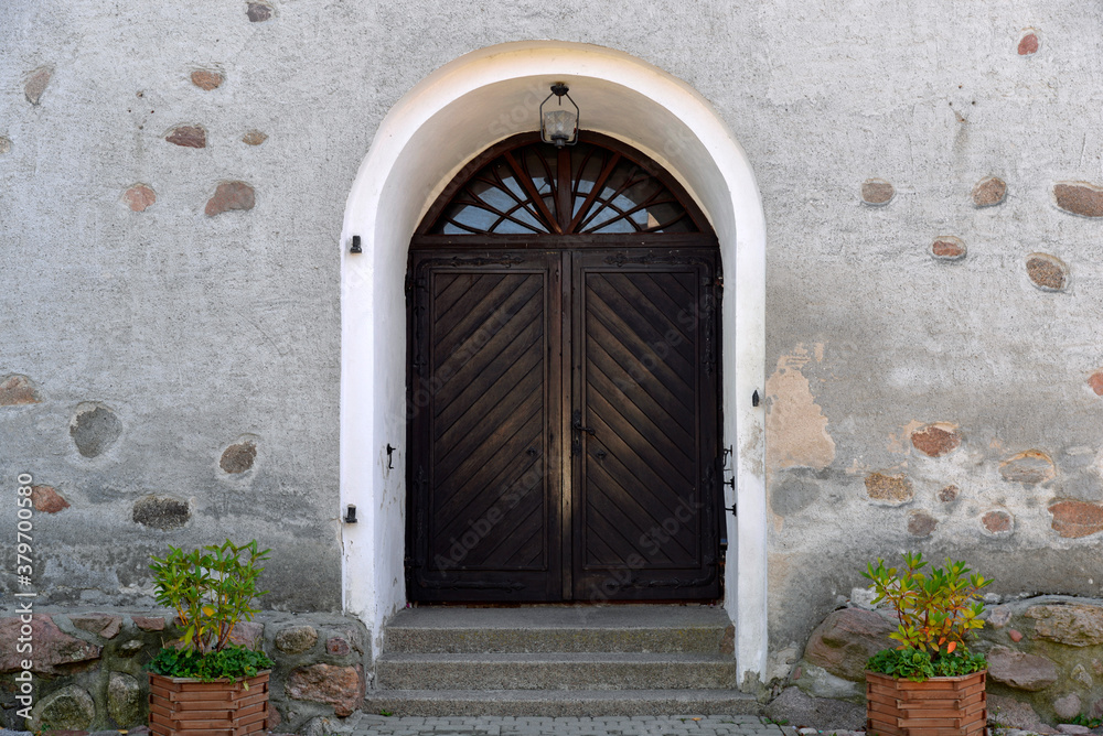 Fototapeta premium built in 1639, the Catholic Church of the Holy Cross in Szestno in Warmia and Masuria in Poland