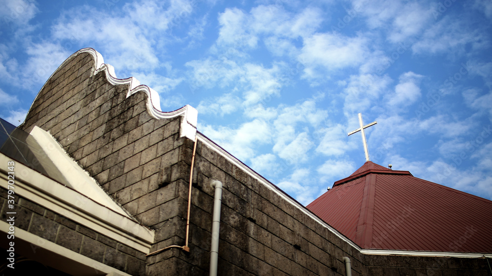 The old Catholic Church outside in philippines The old Catholic Church outside in philippines