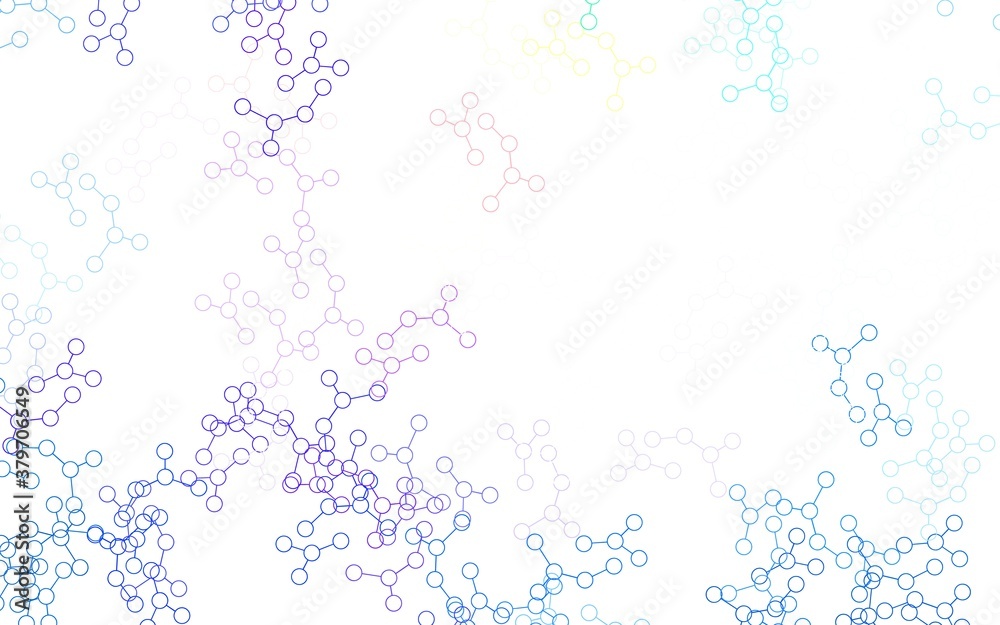 Light Blue, Yellow vector template with artificial intelligence structure.