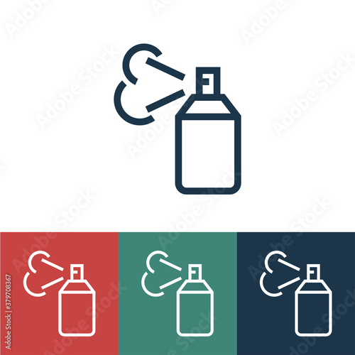 Linear vector icon with spray