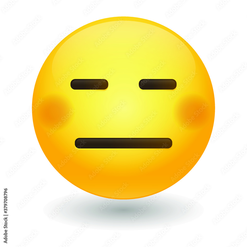 Expressionless Emoji Vector art illustration design. Emoticon expression graphic round. Avatar kawaii style. Expressionless Emoji Vector art illustration design. Emoticon expression graphic round. Avatar kawaii style.