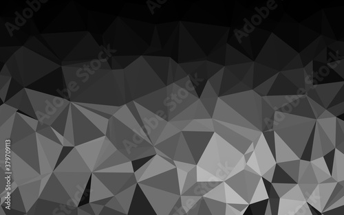 Light Silver, Gray vector blurry triangle pattern. Geometric illustration in Origami style with gradient. The best triangular design for your business.