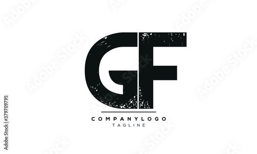 Alphabet letters Initials Monogram logo GF,FG