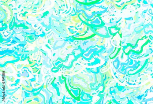 Light Blue, Green vector texture with abstract forms.