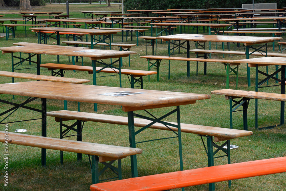biergarten an der schlossbühne in münster, westfalen biergarten an der schlossbühne in münster, westfalen