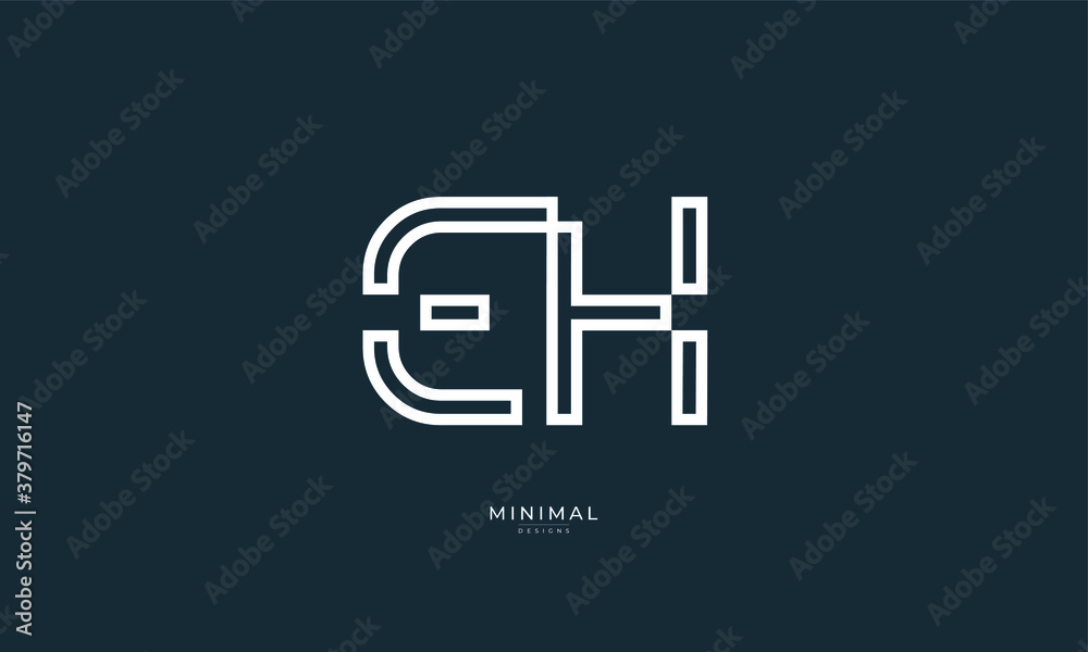 Alphabet letter icon logo EH Alphabet letter icon logo EH