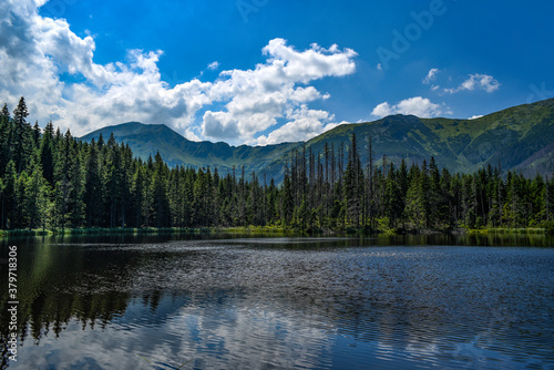 Smreczynski pond in the Western Tatras in Poland. Mountain landscape. © Kozioł Kamila