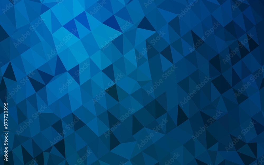 Light BLUE vector shining triangular pattern. Brand new colorful illustration in with gradient. Template for a cell phone background.