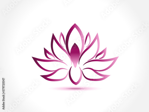 Logo lotus flower icon vector