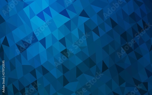 Light BLUE vector shining triangular pattern. Brand new colorful illustration in with gradient. Template for a cell phone background.