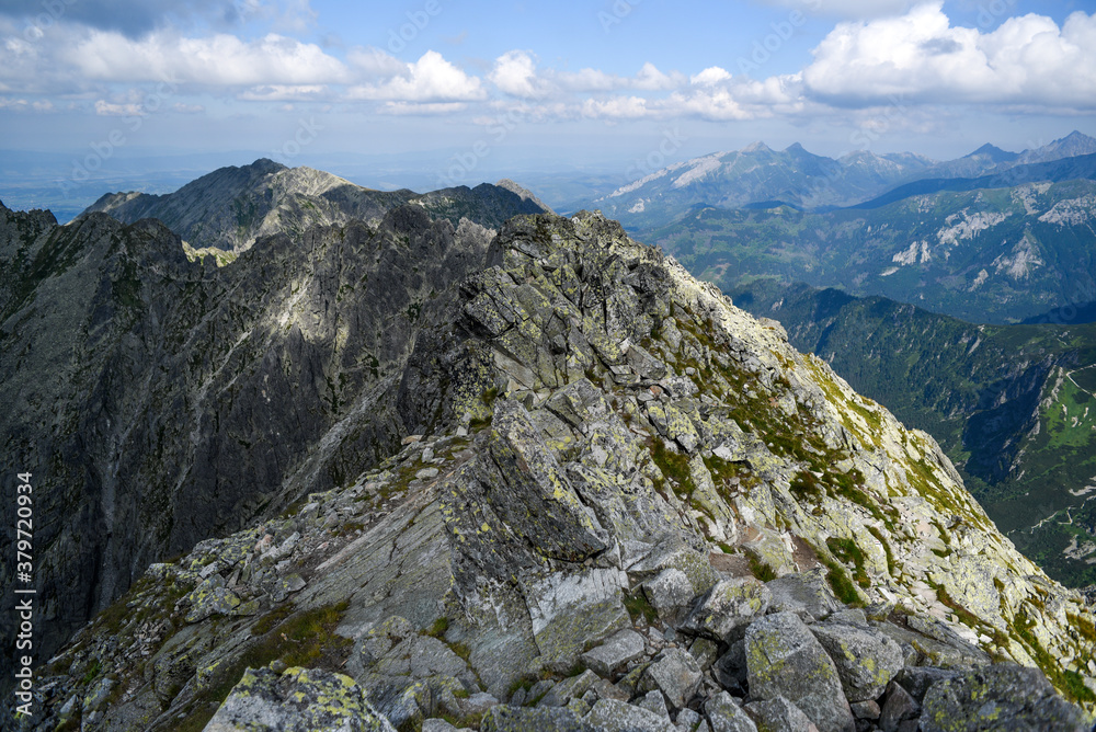 Great granite walls of Tatra ridges and peaks