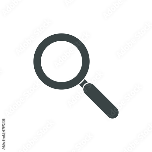 Magnifying glass vector icon for search engines
