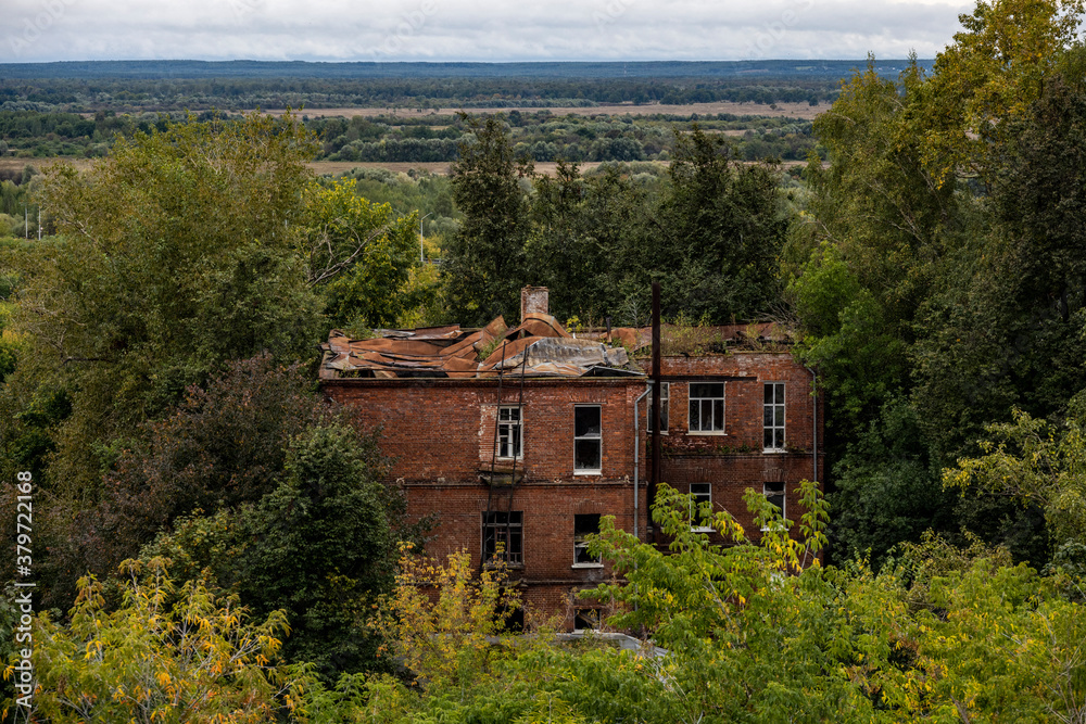 cozy cityscapes with old houses in summer