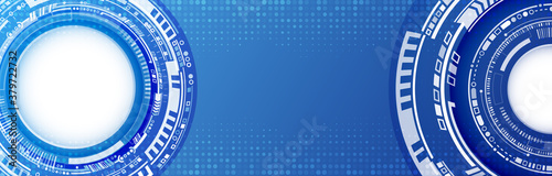 Wide Futuristic sci fi technology background. Hi tech modern design innovation concept. Abstract communication vector illustration.