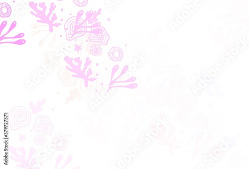 Light Pink, Yellow vector texture with abstract forms.