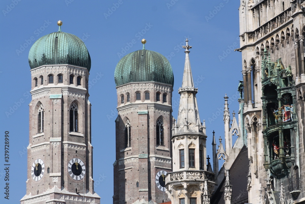 Frauenkirche und Rathaus München 