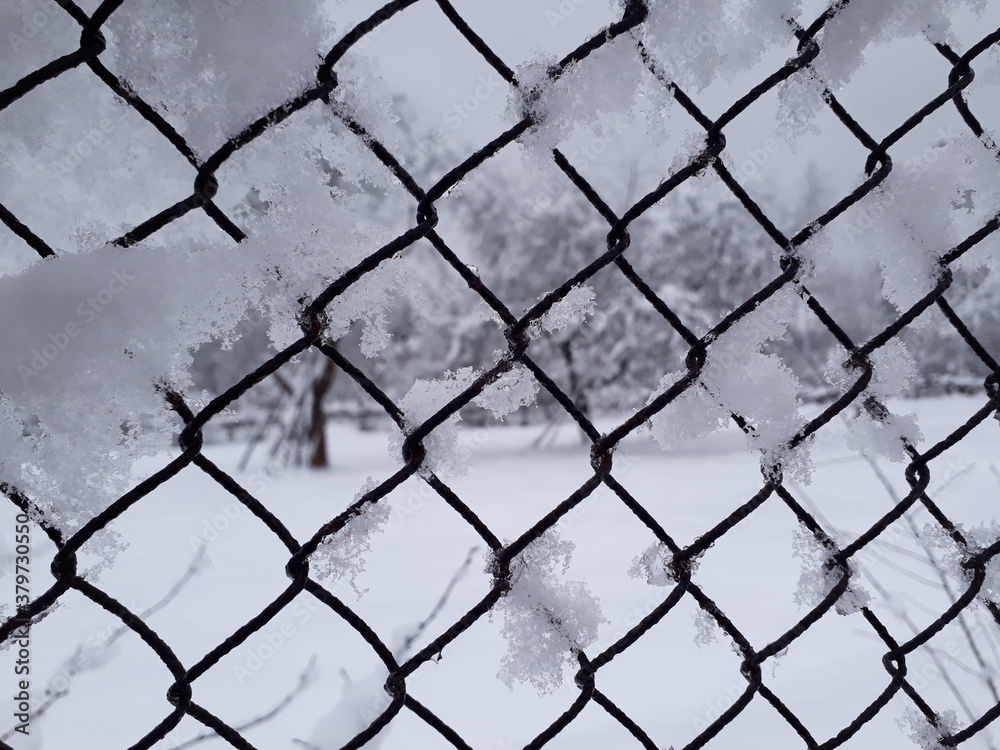 Fototapeta premium metal grid background