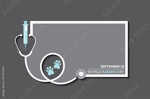 World Rabies Day concept observed on September 28th