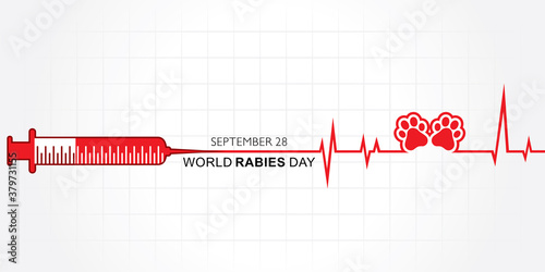 World Rabies Day concept observed on September 28th photo