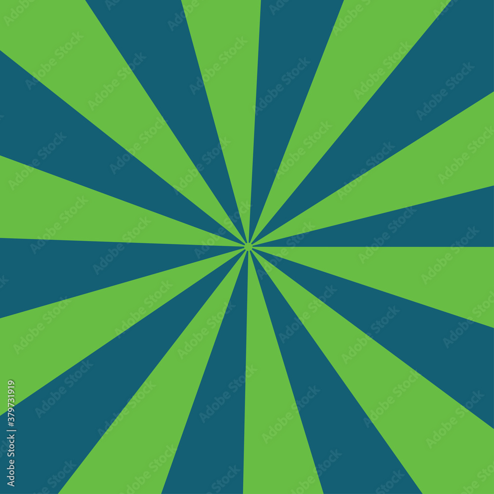 An abstract green sunburst shape background image.