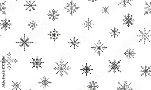 Wallpaper Mural Snowflake pattern. Vector set of snowflakes. Icon, template, design. New Year's or winter things. Isolated on white background snowflakes. EPS 10 Torontodigital.ca