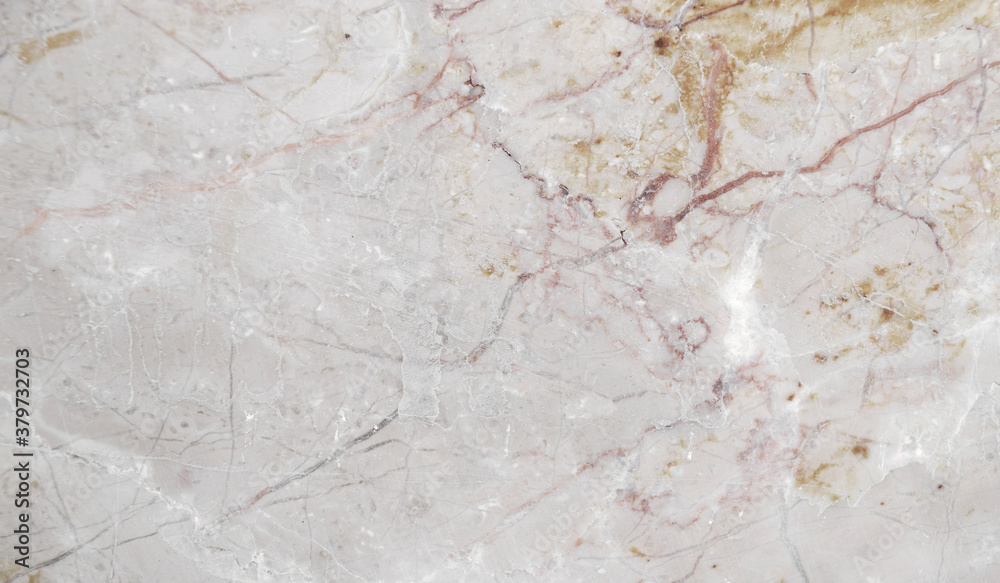 Naklejka premium natural marble with beige and brown veins on a white background