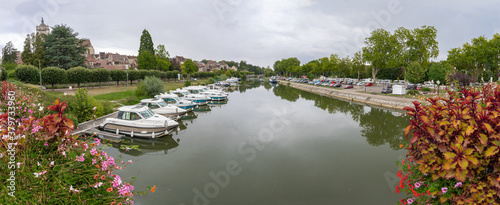 Dole, France - 08 31 2020: View of the port photo