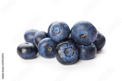 heap of blueberries isolated on white background