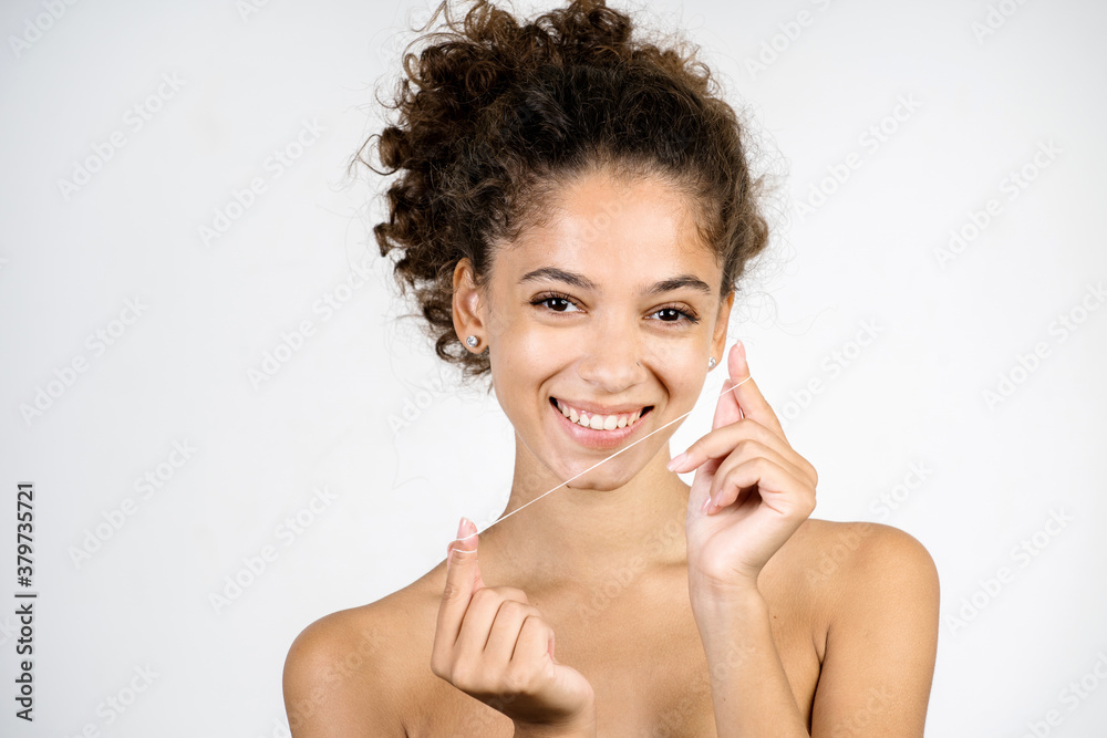 Young african american woman isolated on white background Young african american woman isolated on white background