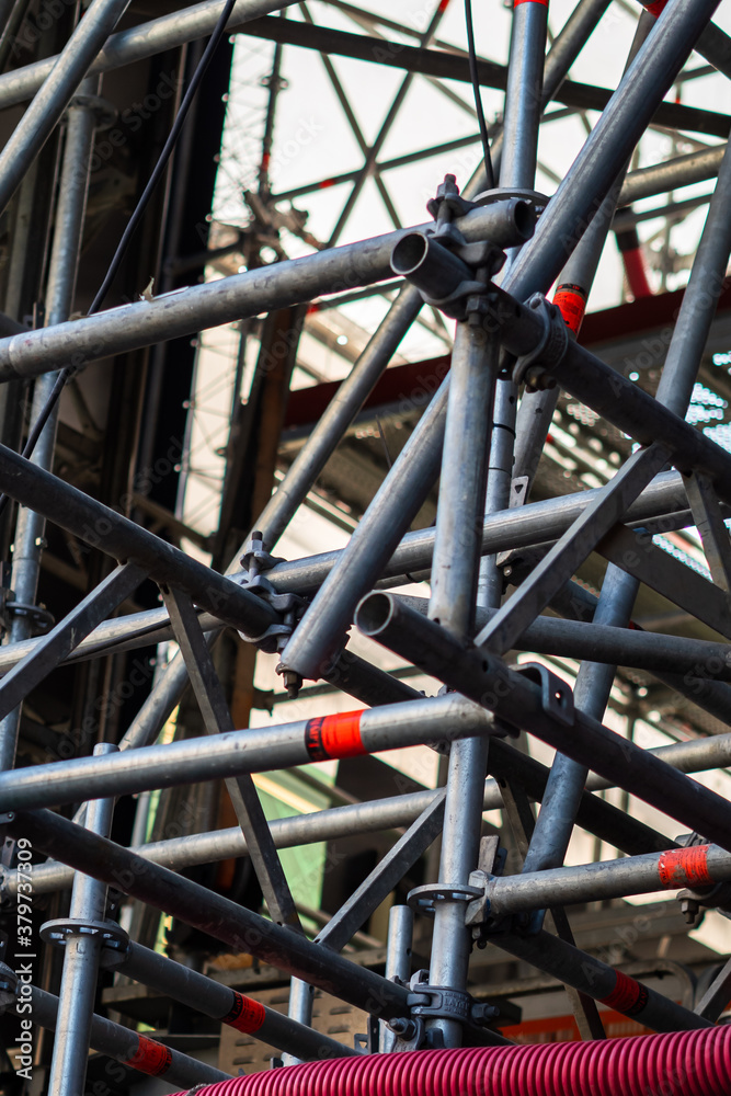 Building scaffolding under renovation Building scaffolding under renovation