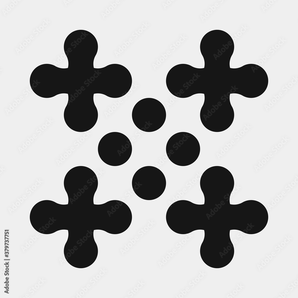 Abstract Cross Pattern Dots Logo generative computational art illustration Abstract Cross Pattern Dots Logo generative computational art illustration