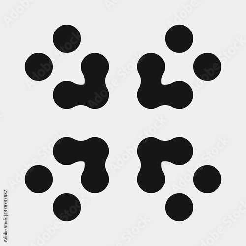 Abstract Cross Pattern Dots Logo generative computational art illustration