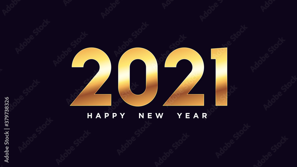 Happy New Year 2021. Golden number 2021. Year of the Ox. Happy New Year 2021. Golden number 2021. Year of the Ox.