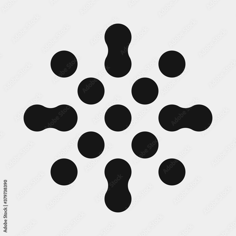 Abstract Cross Pattern Dots Logo generative computational art illustration Abstract Cross Pattern Dots Logo generative computational art illustration