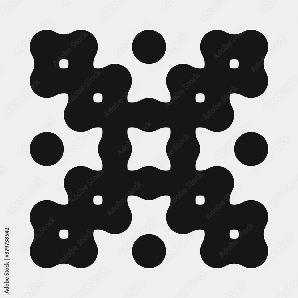 Abstract Cross Pattern Dots Logo generative computational art illustration Abstract Cross Pattern Dots Logo generative computational art illustration